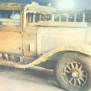 Cadillac Funeral Coach after the fire